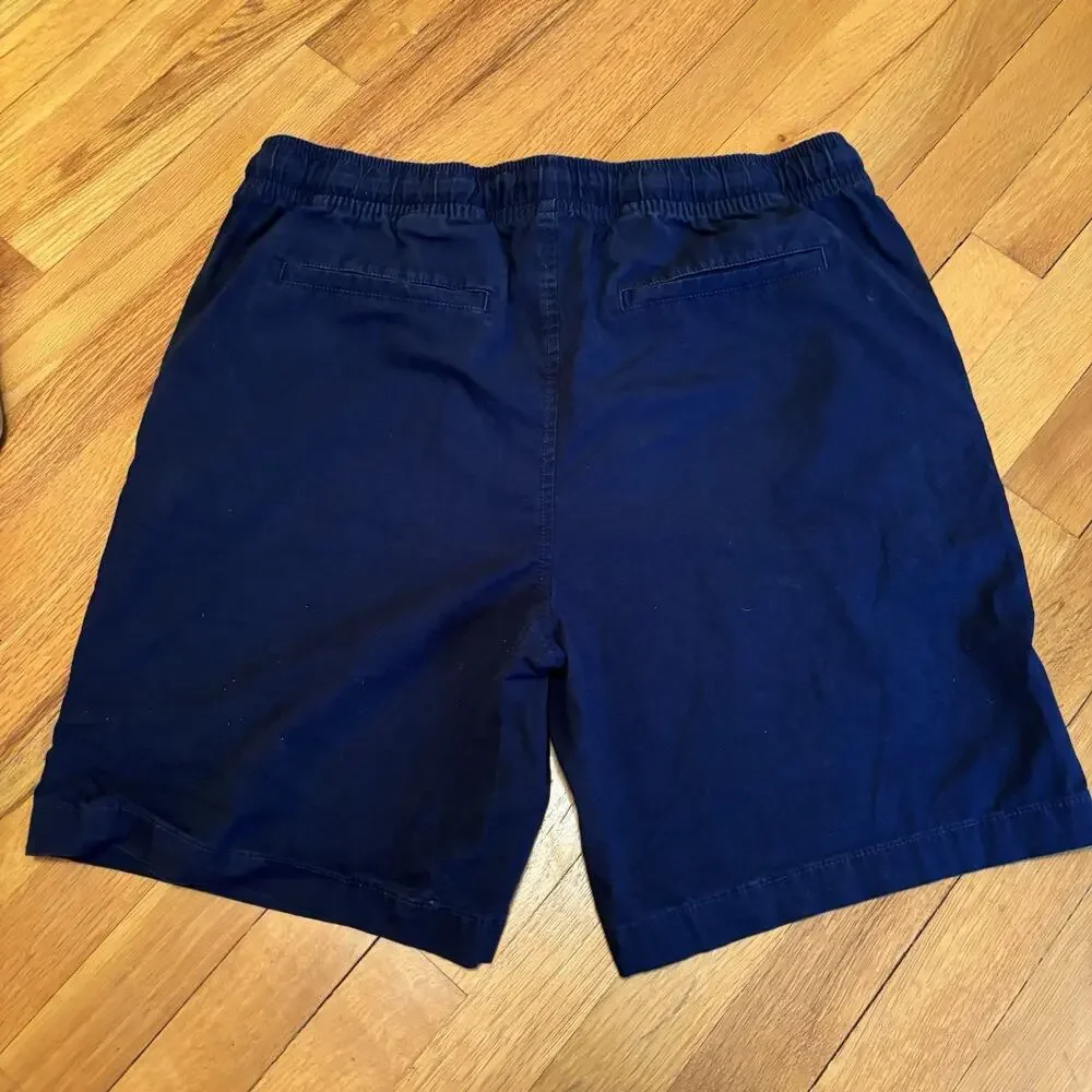 BANANA REPUBLIC Men’s Navy Preppy Organic Deck Shorts Casual Flat Large